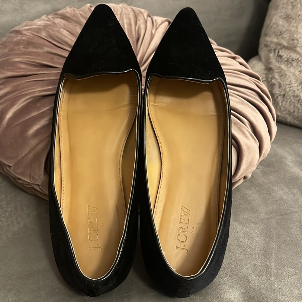 J Crew Suede Black Flats